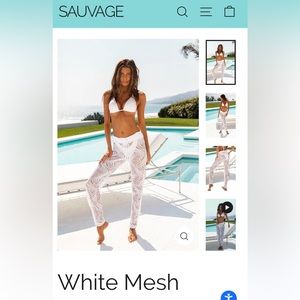 Sauvage mesh coverup lounge pants in EUC!